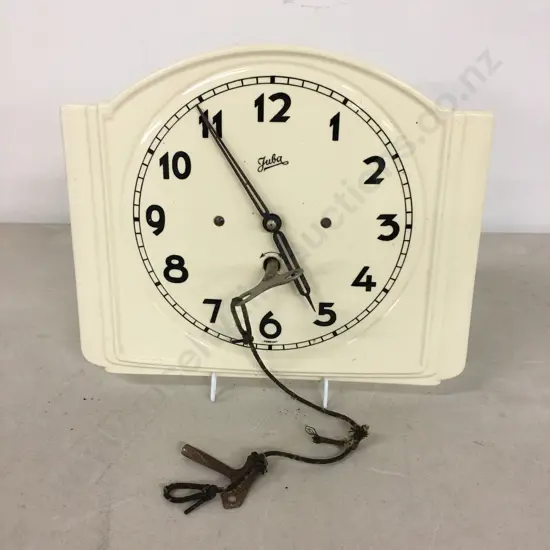 Vintage German 'Juba' Ceramic Wall Clock #3468 